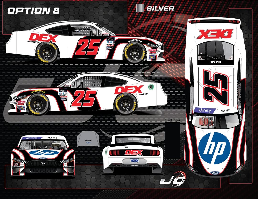 Fluggswashere's tweet photo. Here's an unused @HBurtonRacing from 2025, and I simply just am not a fan of this...there was a few far better concepts proposed. 

#NASCAR #lostschemes #unusedschemes #NeveranSchemes #NeverWas #HarrisonBurton #AMRacing #DexImaging #Dex https://t.co/Q8Y8SLWS92