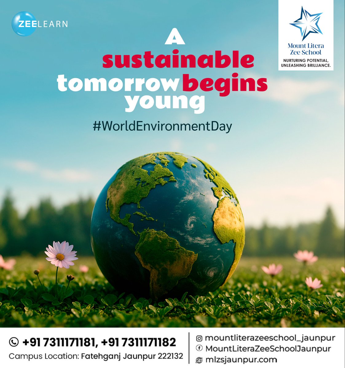 MountLiterajan's tweet photo. 🌍💚 A Sustainable Tomorrow Begins Young!

This World Environment Day, let’s inspire young minds to protect nature, conserve resources, and build a greener future for all. 🌱🌎

#WorldEnvironmentDay #GoGreen #SaveEarth #GreenFuture #MLZSJaunpur https://t.co/0TYtqqrdYg