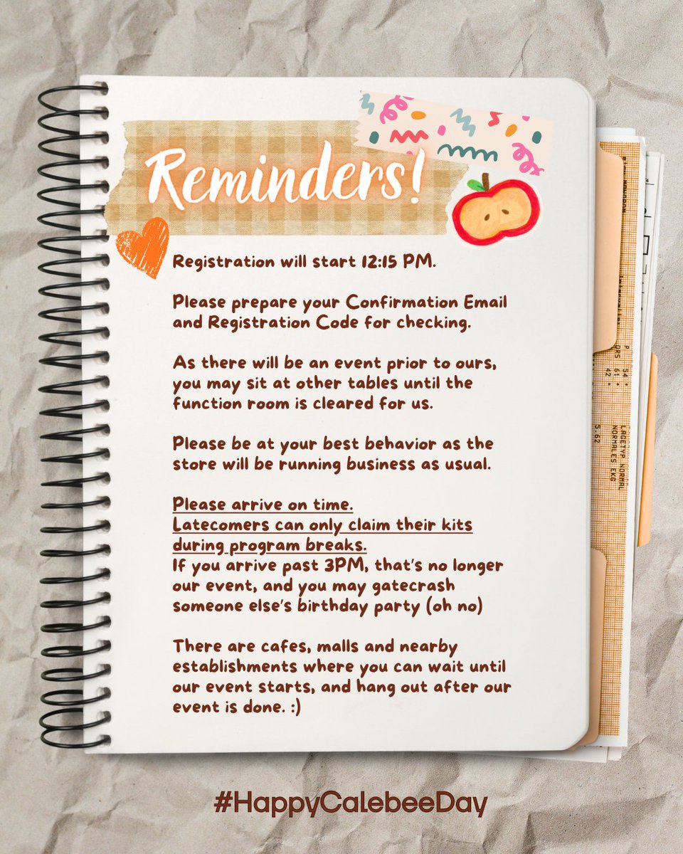BloomingEncore's tweet photo. Class starts soon, students! 📚✨

Please take a moment to read our event reminders before attending Happy Calebee Day 💛

We can’t wait to celebrate with everyone on June 13! 🍎
#HappyCalebeeDay https://t.co/Vhf0dDCWkf