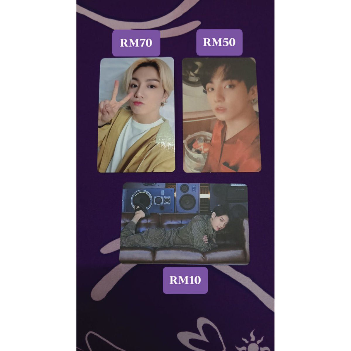 jo__ob's tweet photo. [HELP RT] WTS 🇲🇾
BTS Photocard 

Prices are stated in the photo 😙

— Helping a friend out clearing her collections, if interested please kindly reach out to me ☺️
 
#pasarkpop #pasarbts #pcbts #bts #pasarbts #pasarbtsmy #myarmyjual @BTSMarketMY https://t.co/7OXeWbjwSC