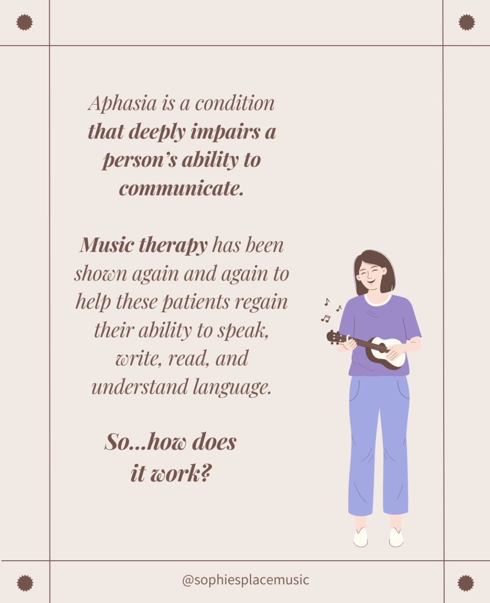4SophiesPlace's tweet photo. We wanted to reshare this resource because it is #AphasiaAwarenessMonth ♥️
Losing the ability to communicate in a way that feels normal or comfortable can be extremely frustrating, luckily, music is here to help! 🦋✨
#aphasia #musictherapy #speechtherapy https://t.co/aQHU1crOuj