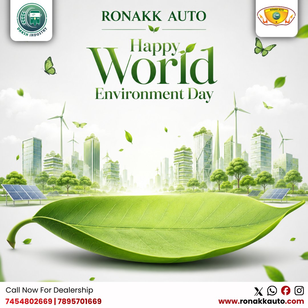 Ronakkauto's tweet photo. 🌍 विश्व पर्यावरण दिवस 🌱

प्रकृति हमारी सबसे अनमोल धरोहर है। आइए, पेड़ लगाकर, प्रदूषण कम करके और पर्यावरण की रक्षा करके एक स्वच्छ व हरित भविष्य का निर्माण करें। 💚
रोनक्क ऑटो की ओर से विश्व पर्यावरण दिवस की हार्दिक शुभकामनाएँ। ⚡🚖#विश्वपर्यावरणदिवस #RonakkAuto #पर्यावरण_बचाओ💚 https://t.co/L9Ve8Ubodh