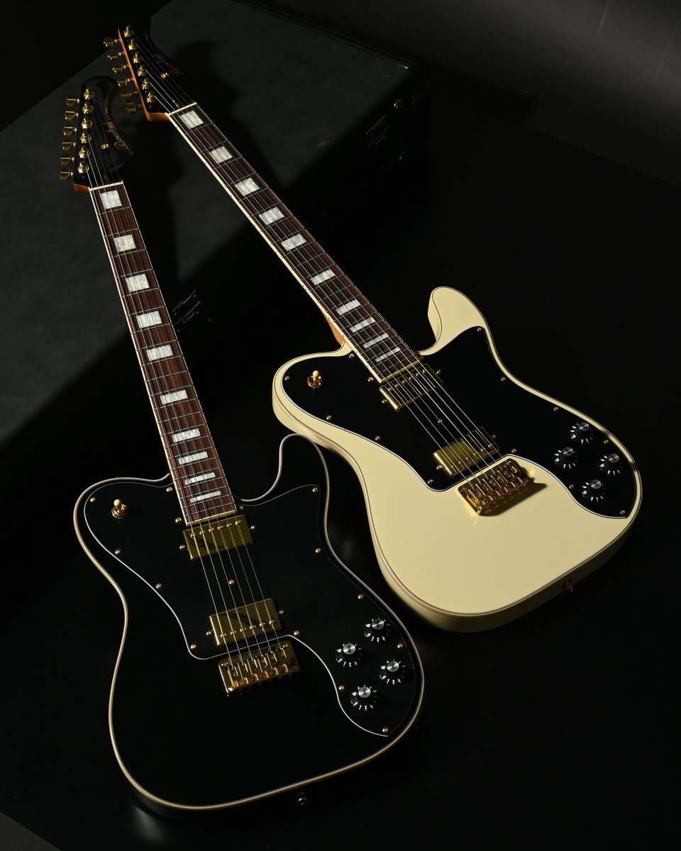 DeviserGuitars's tweet photo. 【Bacchus Universe Series】
🌟ラージピックガード仕様の「BTLC-1-RSM/R」

フロント＆リアのハムバッカーからブリッジ、ストラップピン、ヘッドロゴなど各部に贅沢なゴールドパーツを採用！

エントリーモデルでありながら、ハイエンドさながらの存在感を放ちます🎸

#Deviser_NowOnSale https://t.co/FPjQvEUdmK