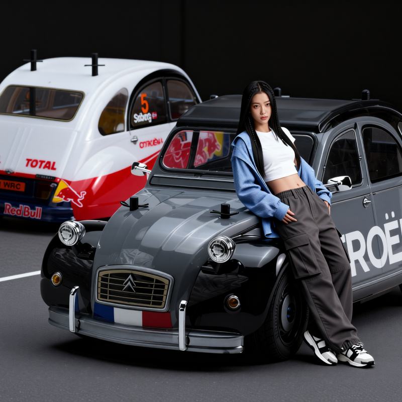 jason9394's tweet photo. Double the charm, double the heritage. ๐ซ๐ท๐#Citroen2CV #ClassicCars #FrenchDesign #RedBullRally #TotalMotorsport #WRCVibes #CarCulture #2CV #StudioShot #StreetStyle #AutomotiveDesign #RetroRacing #AI #RC #Tamiya #MChassis #M07 https://t.co/cV1keGXJv0
