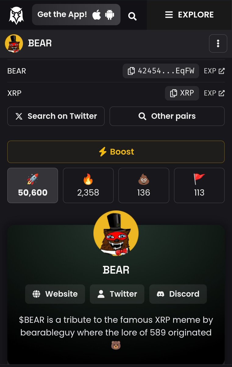 Clean589's tweet photo. @XRPDegens $BEAR @BEARXRPL 🐻🚀🍻🔥😳 https://t.co/jDALApbZRb