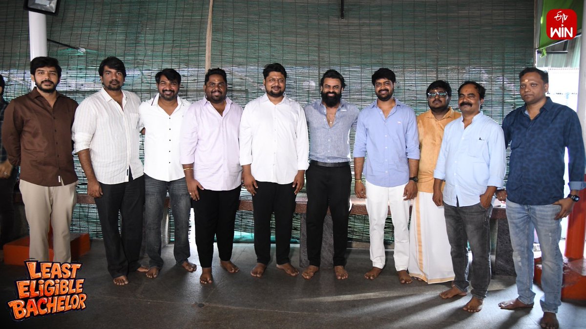 etvwin's tweet photo. Pelli choopulu modalayyayi... kani mana bachelor ki pelli avuthundaa? 😅💍

The journey of Least Eligible Bachelor has officially begun with a grand pooja ceremony in the presence of @IamSaiDharamTej and @chandoomondeti garu ❤️‍🔥

Starring Harsha Chemudu, this entertaining Win Original Series promises loads of fun, laughter, and unexpected twists along the way. 😄🔥

#LeastEligibleBachelor #Etvwin @etvwin