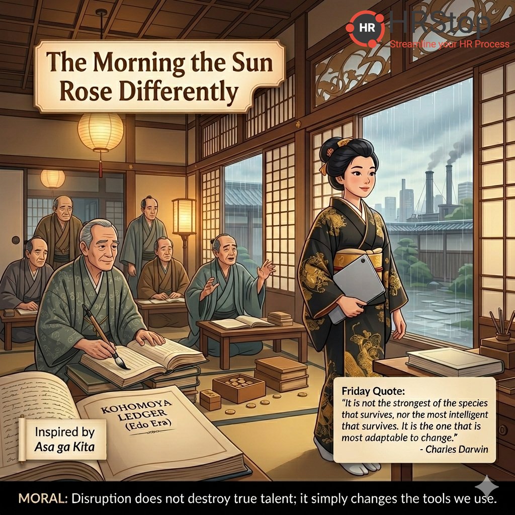 hrstop's tweet photo. #FridayMusing #HRStop 🌅 Sometimes world changes before we are ready for it. When old ways stop working, we all face a choice. Do we spend energy wishing things were same, or do we learn to see new possibilities? Full story: https://t.co/pNUuUAEVty #Adaptability #AIRevolution https://t.co/wHPMnQGIqa