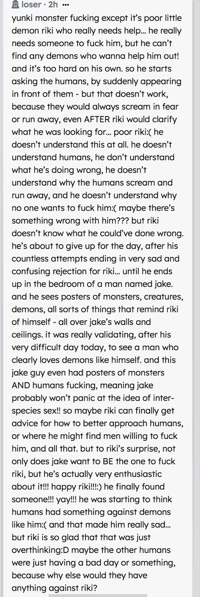 sunootter's tweet photo. yvnki monster fucking except it’s poor little demon rk who really needs help… — i love that iki found his perfect match 🖤 im so happy for them, thank u for this monsterfucking meal https://t.co/BCt1wnJGxr https://t.co/CRjtqZ4Zql
