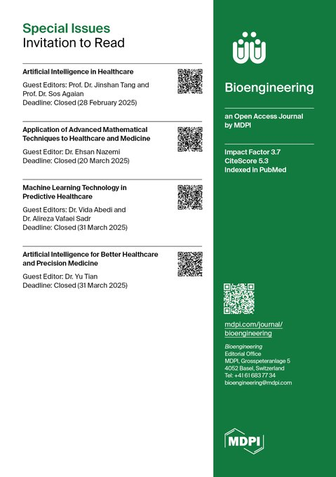 🏥 Bioengineering's Hot Special Issues Collection on AI for