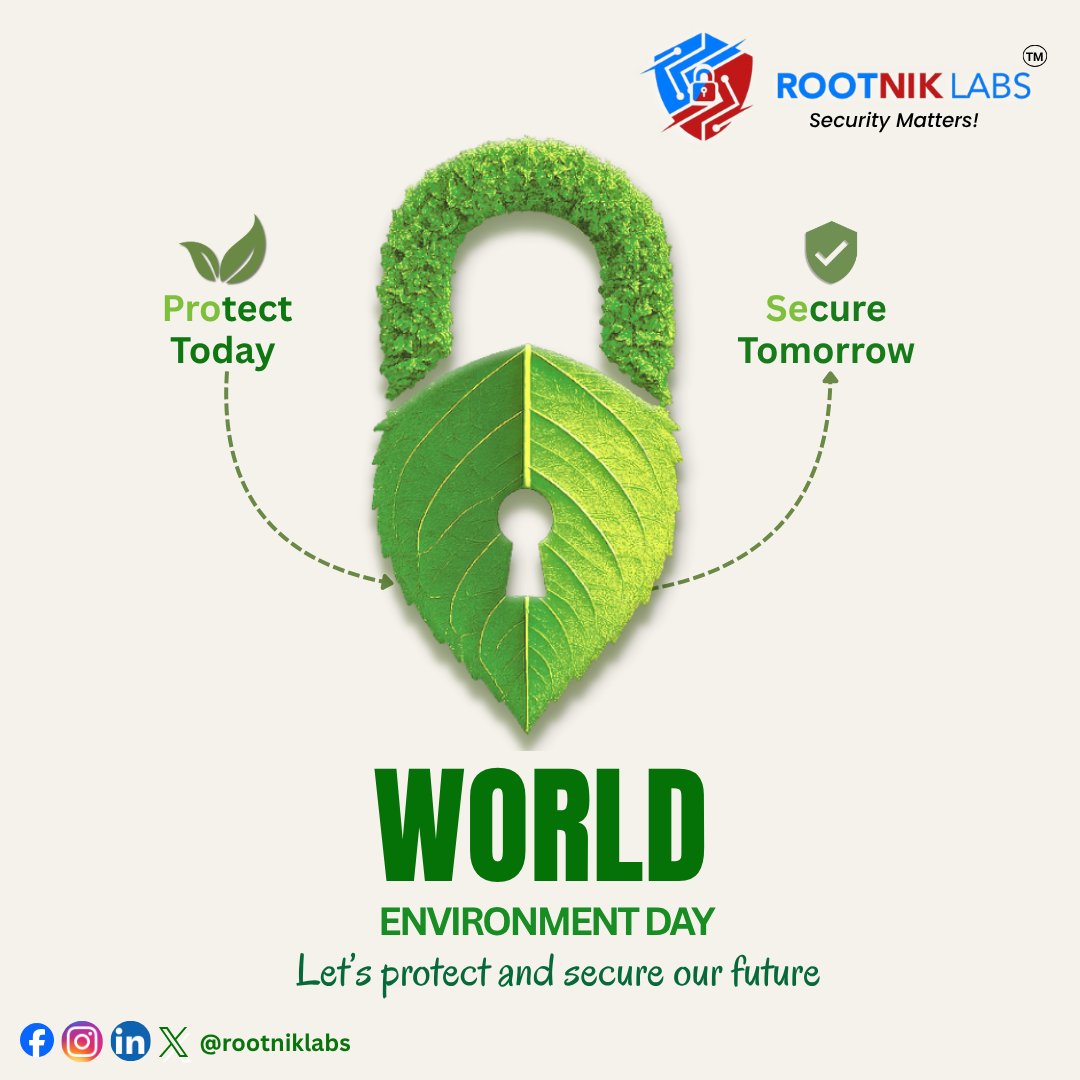 rootniklabs's tweet photo. 🌍 World Environment Day 2026

As a cybersecurity company, we understand the importance of protecting what matters. While we safeguard digital ecosystems from cyber threats, we also recognize our responsibility toward protecting the environment.

#WorldEnvironmentDay #RootNikLabs https://t.co/GqJKHIPkAI