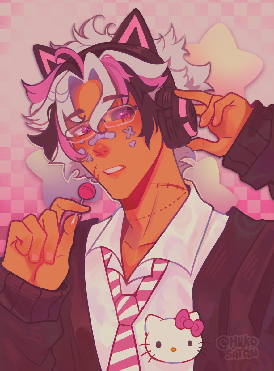 Kazuxto's tweet photo. "H-Huh? what you say? I'm cute? nah..."🤨🩷

🎨: @/milkosatan (via Instagram) | #ArtoftheDeadBunny https://t.co/bJSAJIaBOc
