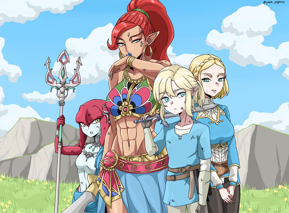 plain_jagamo's tweet photo. #ゼルダの伝説 #おねショタ 
#リンク #ゼルダ #ゼルダ姫 #ウルボザ #ミファー https://t.co/g0OCrGnkrv