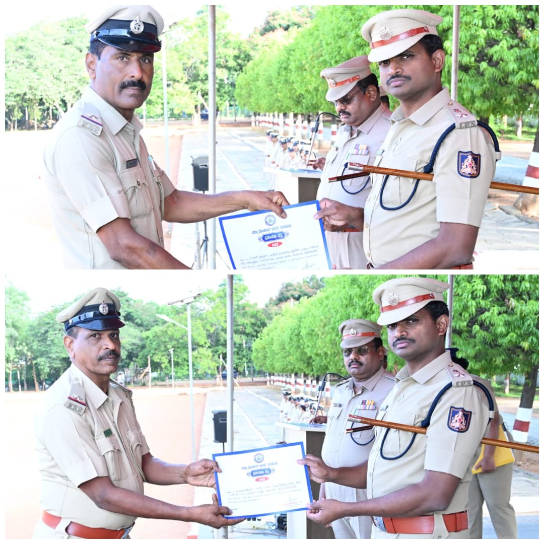 SPTumkur's tweet photo. ಅತ್ಯುತ್ತಮವಾಗಿ ಕರ್ತವ್ಯ ನಿರ್ವಹಿಸಿದ ಅಧಿಕಾರಿ ಮತ್ತು ಸಿಬ್ಬಂದಿಗಳನ್ನು "Cop Of The Week" ಎಂದು ಗುರುತಿಸಿ ಪ್ರಶಂಸನಾ ಪತ್ರ ನೀಡಲಾಯಿತು.
#TumakuruDistrictPolice
#CopOfTheWeek
@venkatashok
@KarnatakaCops