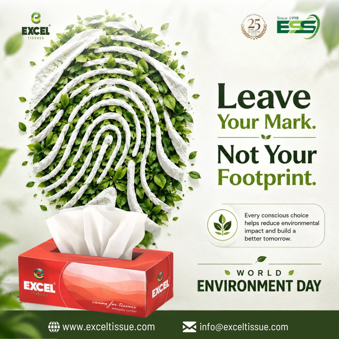 ExcelTissue's tweet photo. World Environment Day💚

The future of our planet depends on the choices we make today.

This World Environment Day, let's do our part to create a cleaner, greener world for generations to come.

🌐 https://t.co/vuLtvjLgKD
📧 info@exceltissue.com

#EnvironmentDay #ExcelTissues https://t.co/W0Mkv6RztP