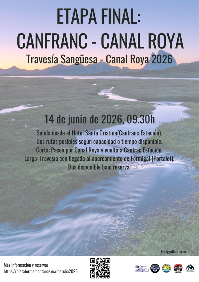PDMAAragon's tweet photo. Últimos días para apuntarse.
Bus Marcha Sangüesa–Canal Roya 2026
El 14 de junio volvemos a Canal Roya
Apúntate a la etapa final que atravesara el corazón del futuro Parque Natural Anayet-Partacua
Organizamos bus a Canfranc, punto de inicio.
https://t.co/g78GYFMLkV https://t.co/EaqBcBTB55