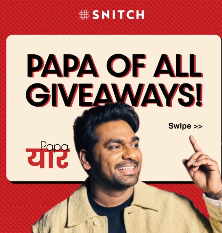 ViralCheckIn's tweet photo. Papa of ALL GIVEAWAYS - free tickets at the SNITCH Exclusive Fan Zone https://t.co/2w9moplJjX
#contestalert #giveaway #free #freesamples #giveawayalert #GiveawayIndia #papa #comedy #SNITCH #fans
#1 #Contest, #Deals and #Freebies site #fforfree #GoodEnergiesThatWork_ https://t.co/HoSzm3qhCR