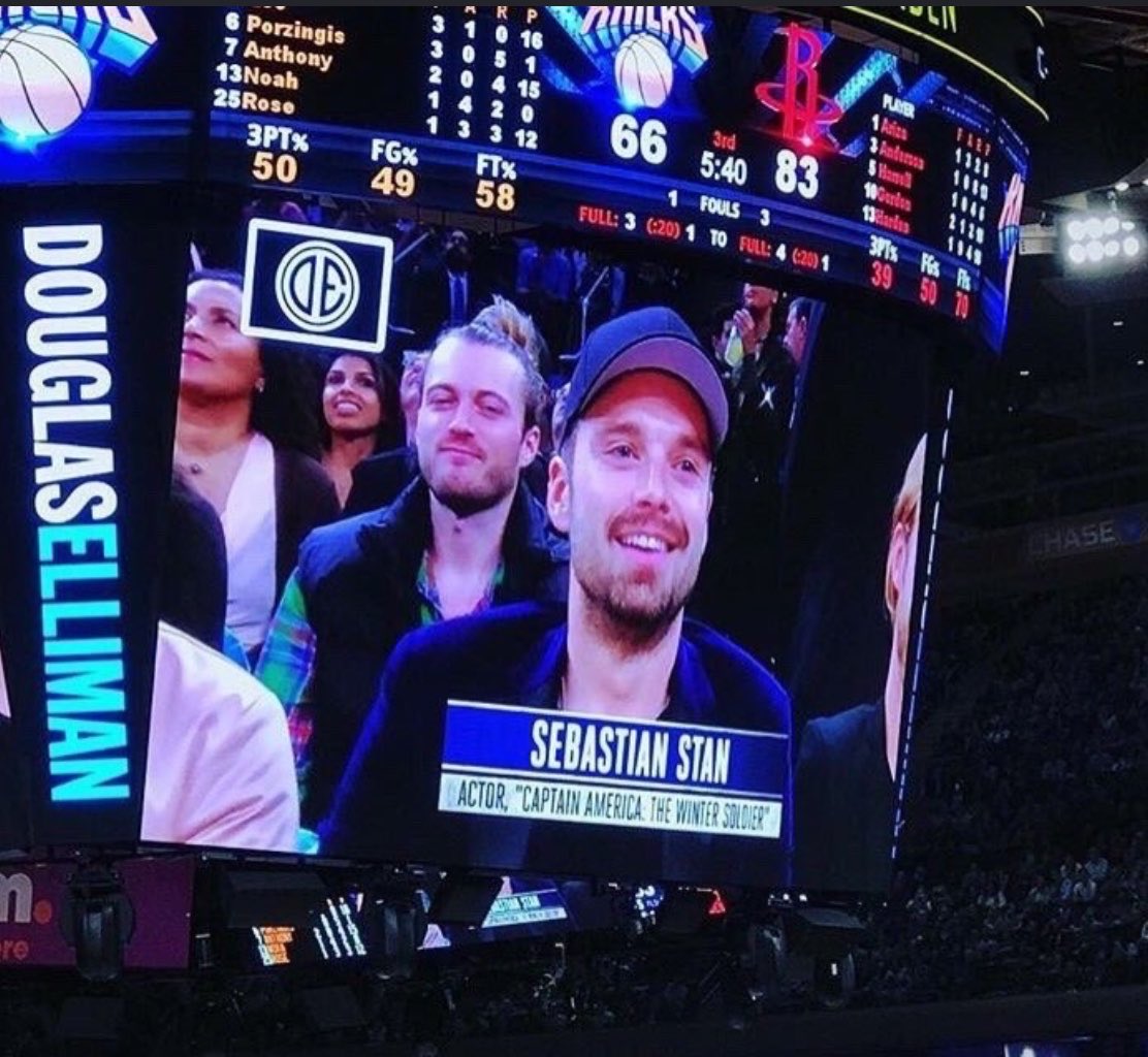 24xseb's tweet photo. every knicks celeb fan is pulling up to my city BUT sebastian stan im so sick https://t.co/SMAC0AKfTJ