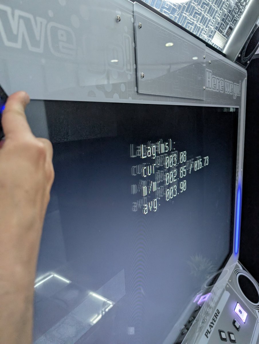RedNoteGaming's tweet photo. We timesleuthed our platinum cabs! For reference, these numbers are about .6ms higher than 42in Korean white cab monitors.

KNOWLEDGE IS POWER https://t.co/GFHpSYL8L4