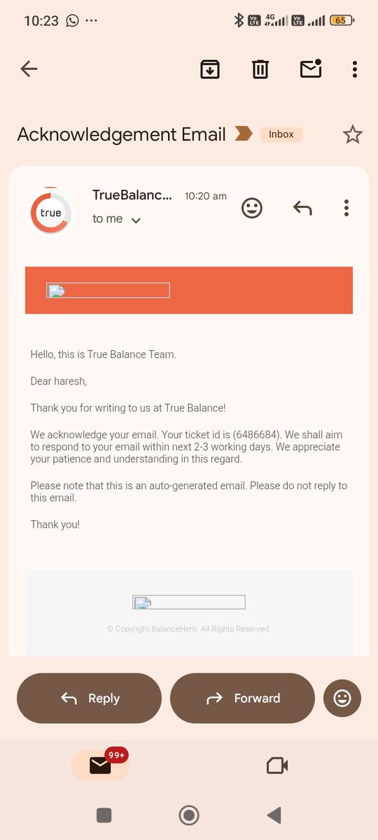 Haresh238's tweet photo. @TrueBalance_app @RBI 
मेने एक मेल किया है recovery agent ke संबंधित जिसका ticket id 6486684 hai कृपया उसका जवाद दे। क्या रिकवरी एजेंट को अपनी फाइनेंशियल कंडीशन बताने के बावजूद अगर वो फोर्स कर रहा है कि कही से भी फंड अरेंजमेंट करो क्या ये आपकी recovery guidance ke अनुरूप हैं https://t.co/ac8EgqPSdS