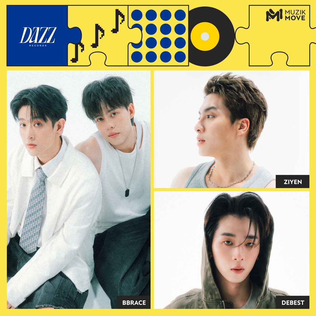 MuzikMove's tweet photo. DAZZ RECORDS🎵💛
@dazz_records 

ค่ายเพลง TRENDY THAI POP เป็นแหล่งรวมเหล่า YOUNG MAN ที่มีความโดดเด่นทั้งในแง่ของ LOOK CHARACTER และความสามารถที่หลากหลายไม่ว่าจะเป็น ร้องเพลง เต้น ACTING เพื่อผลักดันให้พวกเขาเหล่านั้นกลายเป็น POP ICON คนต่อไปของวงการเพลง

#MuzikMove
#DAZZRECORDS https://t.co/33gDtTmY9l