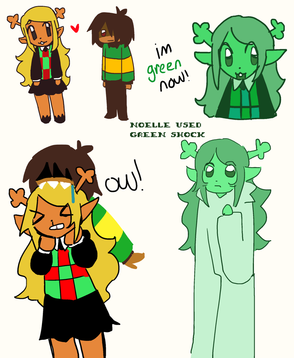 PE0NYRAIN's tweet photo. who else hyped for deltarune chapter 5 ? I mean greenarune...
#kriselle #deltarune https://t.co/pbrIEfGY6l
