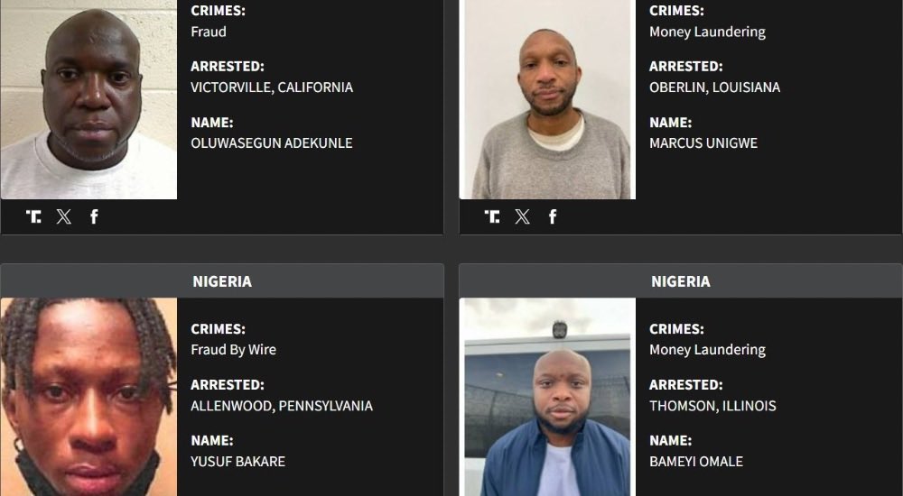 PSAFLIVE's tweet photo. BREAKING NEWS: USA to deport 110 Nigerian criminals called the “Worst of the Worst Criminals.” The list includes women who look bold as men. https://t.co/2sIVnoMWkV