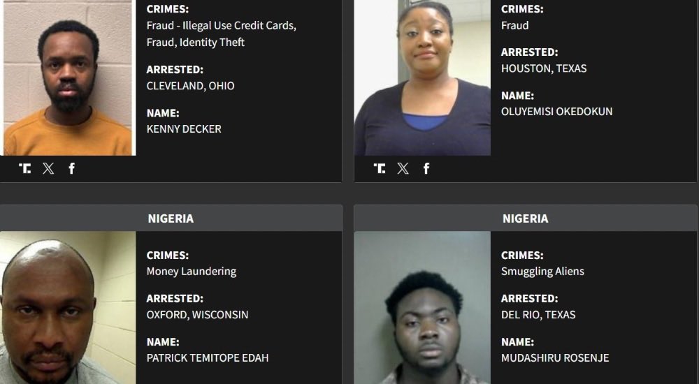 PSAFLIVE's tweet photo. BREAKING NEWS: USA to deport 110 Nigerian criminals called the “Worst of the Worst Criminals.” The list includes women who look bold as men. https://t.co/2sIVnoMWkV