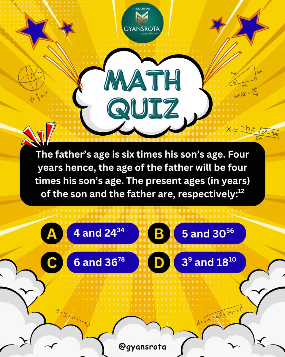 _Gyansrota_'s tweet photo. Math Quiz
#gyansrota #onlineeducationplatform #hslc #assam https://t.co/ogv6eSNS8Z