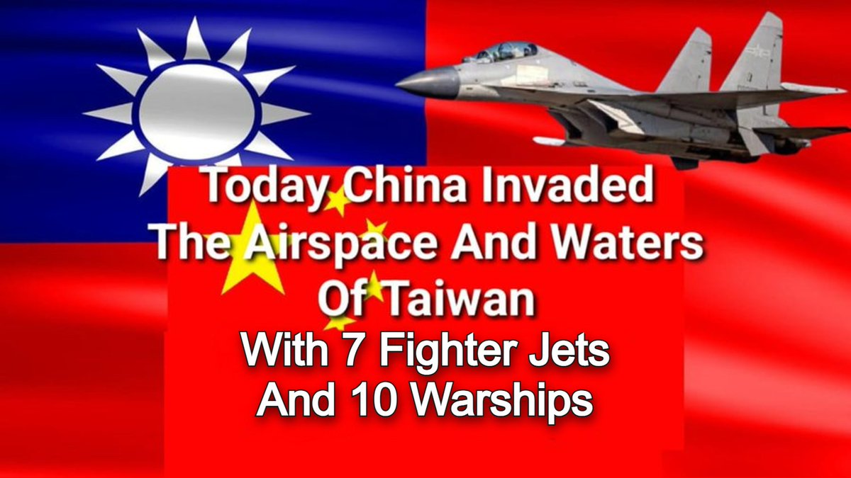 TaiwanNews247's tweet photo. CHINA THREATENING TAIWAN

Today these Chinese military planes and vessels intruded into Taiwanese waters and airspace.

7 sorties of PLA aircraft, 10 PLAN vessels and 6 official ships operating around Taiwan detected up until 6 a.m. (UTC+8) today. 5 out of 7 sorties entered Taiwan’s southwestern part ADIZ.

#Taiwan #China #ChinaTaiwan

Info from Taiwan's Ministry of National Defense