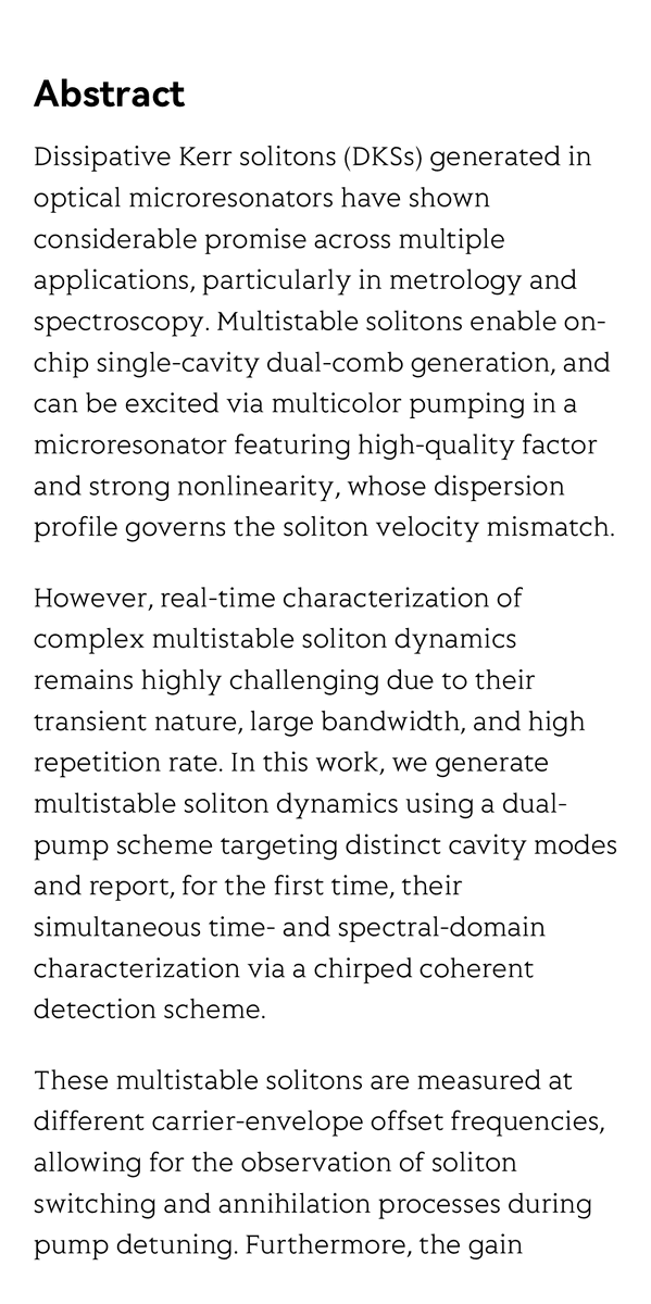 pubcard_net's tweet photo. "Multistable soliton dynamics in an optical microresonator" is featured on PubCard @OptoElectronAdv Full-length paper available at https://t.co/hm7WcQk44D https://t.co/n1wdi8uoQk