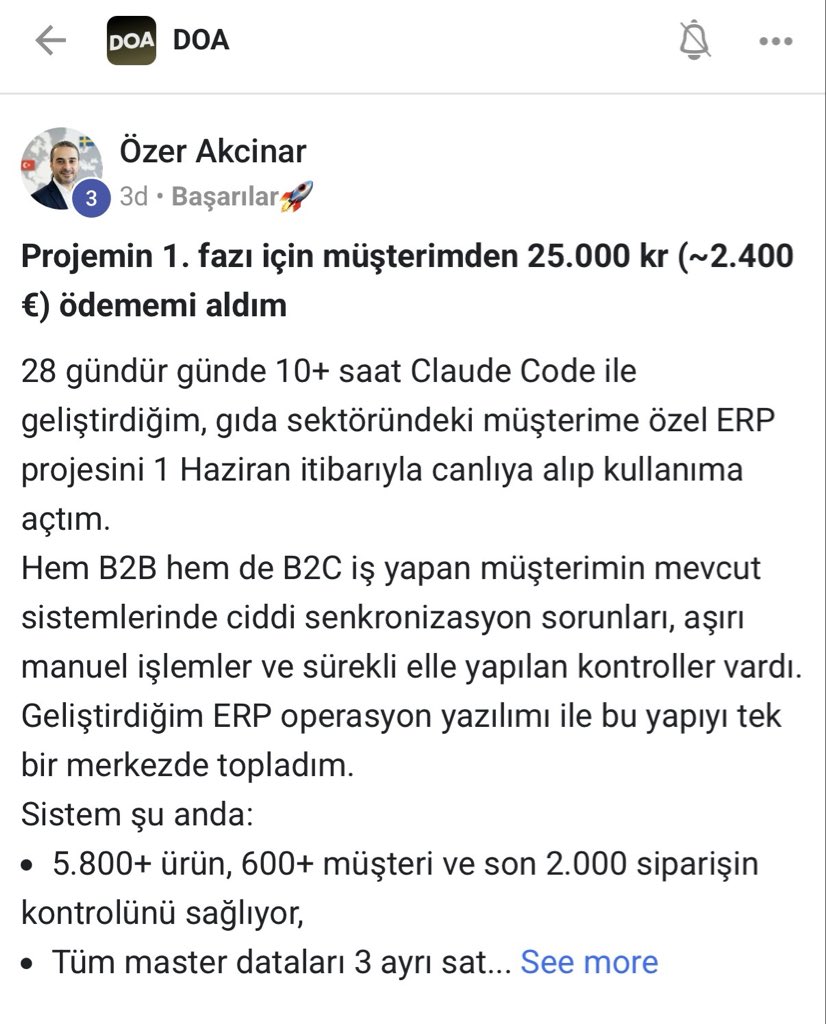 Techburhan's tweet photo. B2B SaaS şu anda B2C’den çok daha iyi görünüyor. B2C uygulamalarda 30. gün kullanıcı tutma oranı ortalama %4–8 seviyesindeyken, B2B SaaS şirketlerinde net gelir devamlılığı ortalama %101 seviyesinde

B2C’deki trend; hype, cash burn ve büyümeye oynama modundayken B2B’de verimlilik, problem çözme ve sürdürülebilirlik söz konusu.

Özer Bey bizim destek verdiğimiz başarılı bir girişimci. Uygulamasını ve nasıl yaptığını açıklıyorum.

Topluluğumuzdaki (Skool) kişiler sıfırdan bile başlasalar kendi sistemlerini kurabiliyorlar.

https://t.co/fcfRlUul6G
