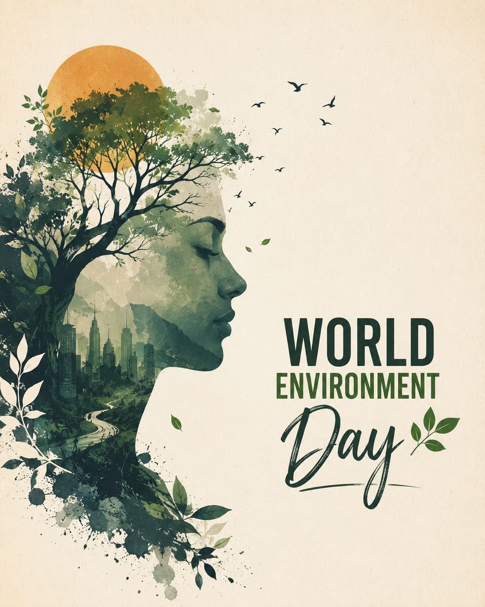 Palak_Chahal1's tweet photo. On this World Environment Day, let's remember that protecting our planet starts with small actions. Every tree planted, every resource saved, and every conscious choice makes a difference. Together, we can build a cleaner, greener, and more sustainable future for generations to come. 🌍💚 #WorldEnvironmentDay