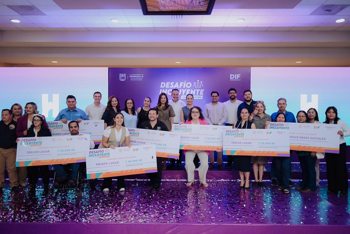 tonoastiazaran's tweet photo. Ya son cuatro años impulsando el emprendimiento incluyente en Hermosillo. 🙌🏼

Junto a mi esposa @pattyruibal, conocimos historias que inspiran de personas con discapacidad y personas cuidadoras que, con esfuerzo y determinación, han convertido sus ideas en negocios.

Muchas felicidades a Ferny Dogos y Barbería 87, ganadores de esta edición de Desafío Incluyente. 👏🏼✨

#TransformandoHermosillo