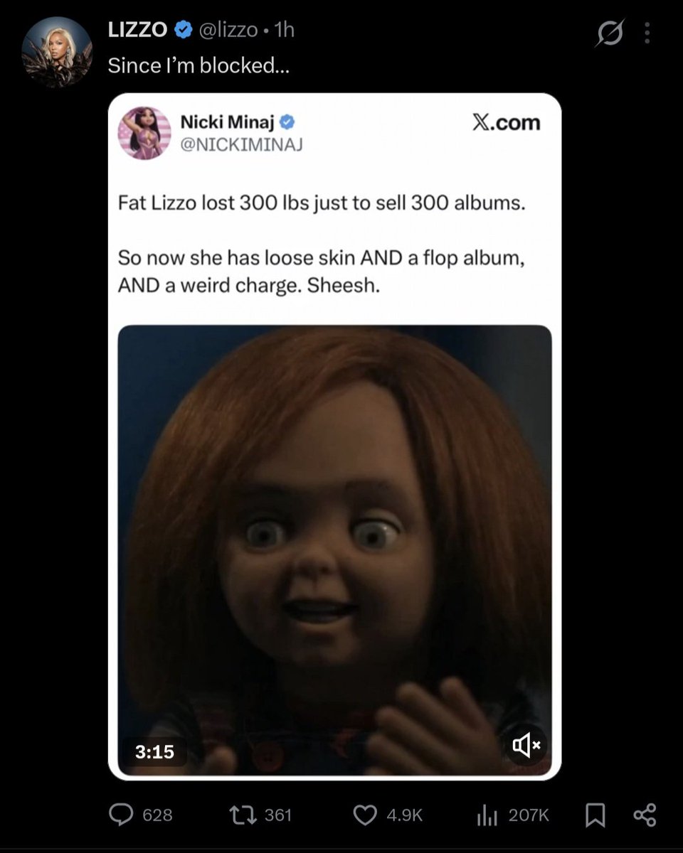 s_____akit's tweet photo. @lizzo the differences between album announce and nicki minaj tweet lol they literally don't care about your album https://t.co/pSXRfWtNC4