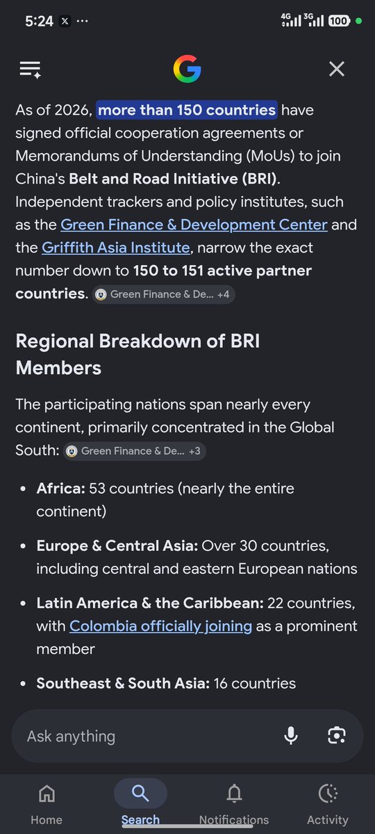 AstuteRealm's tweet photo. @PDXFato @JoyffulWorldsVS @vlakosv @MarioNawfal Over 150 countries that signed up to China's BRI. China's reach across the Global South must have been missed by you. https://t.co/LTiu8wwxvn