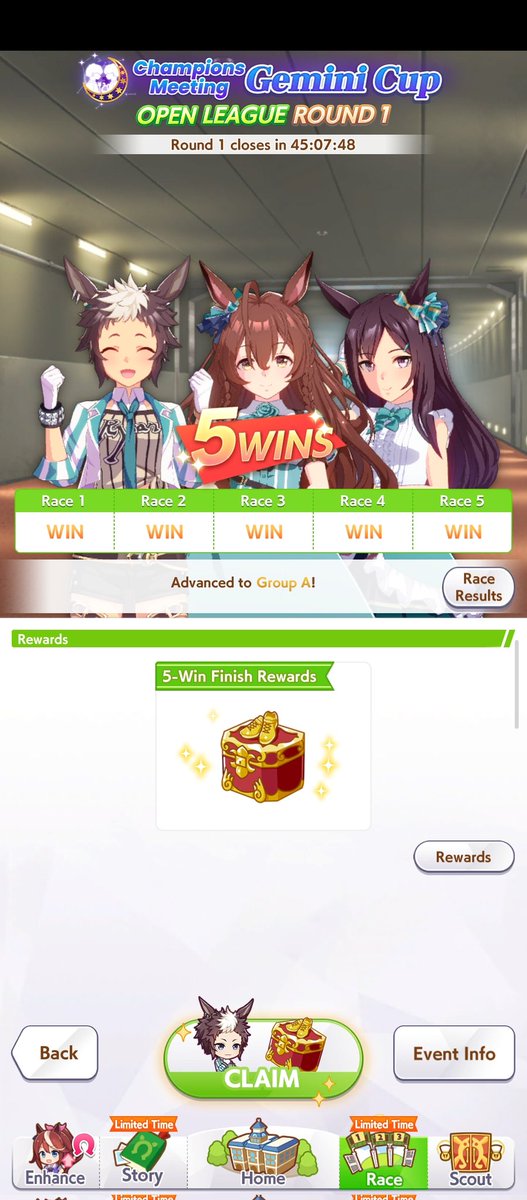IdolFanMargo's tweet photo. @KrisUmasimp Mejiro sweep in open league brrrr
I hope I don't get killed in the finals by front runners https://t.co/5qoAKNd3SH