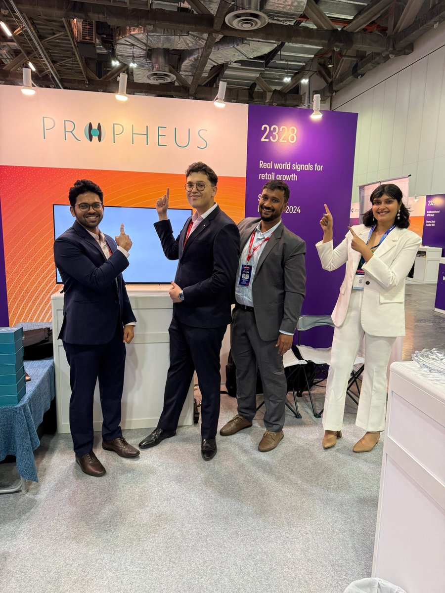 sreejan_c's tweet photo. Just wrapped three days at NRF 2026: Retail's Big Show Asia Pacific in Singapore with the @Propheusai team.

What stood out for me was watching the team sell - on their feet, in person, going out of their way to get retailers to stop and listen. The old school way but still the most effective. 

For every two people we convinced to visit, there were two we couldn't. Rejections are the reality of selling and can be disheartening. And yet, what made me proud was that nobody slowed down for a second.

The highlight reel for me came from a retailer. He visited our booth on day one. Came back on day two - with colleagues. Spent the next conversation doing the selling himself, explaining Propheus to his own team while we listened. 

We didn't ask him to. He just believed in what he'd seen.

That's real validation and what actually matters. A customer who becomes your advocate before they're even a customer yet.

We're coming home with real conversations to progress. Looking forward to what comes next.

@sachinjose | @caesarpratap | @VazElishia | Shrey Sankalp