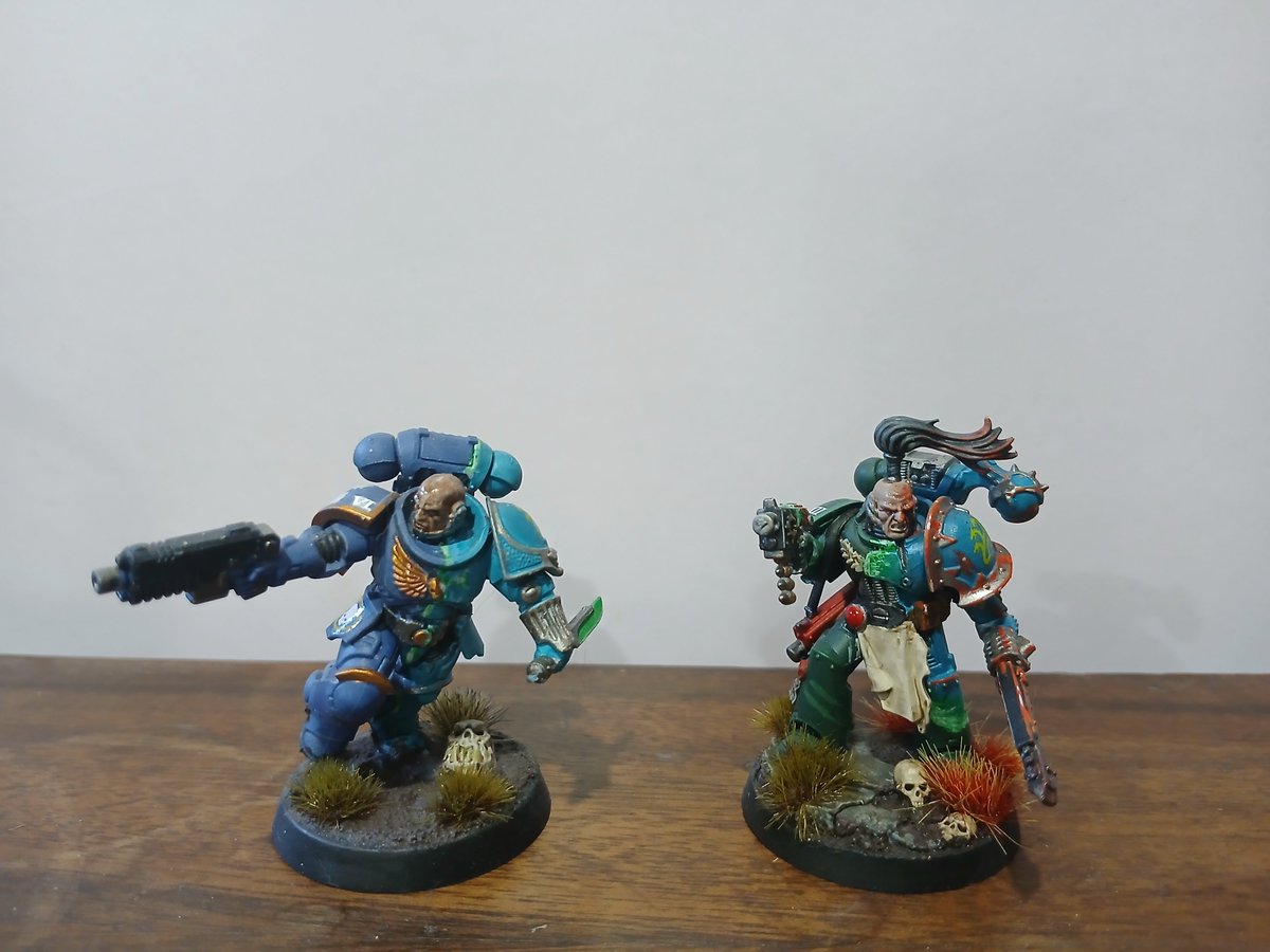 TheExtraLargeK's tweet photo. Some old Alpha legion marines i made a while back and a Helldiver Tempestus Scion. Might try a kitbashing a new Alpha legionnaire soon to test my skills 🤔 https://t.co/wl1fFUzMWG