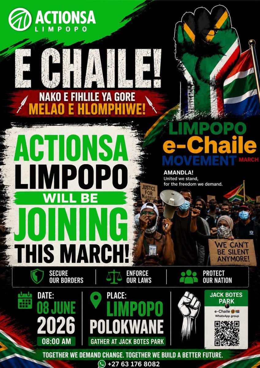 MikeRamothwala's tweet photo. illegal Immigration 🛂 Robs US of Jobs and Economic Opportunity and increases Crime. NO ONE is going to STOP the biggest Anti-illegal immigration March in Limpopo 🙌🏽 We are ready to welcome our Strategic Allies @PhakelaMthakath and @JacintaNgobese of March and March 🇿🇦 Thobela Ke Yona 🙌🏽