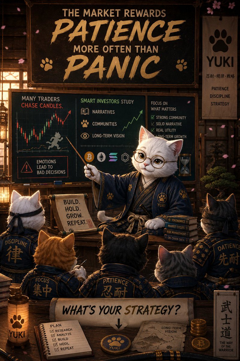 Adeleke_Oladosu's tweet photo. The market rewards patience more often than panic.

Many traders chase candles. Smart investors study narratives, communities, and long-term vision.

What's your strategy? https://t.co/Vbj2v6WfX7