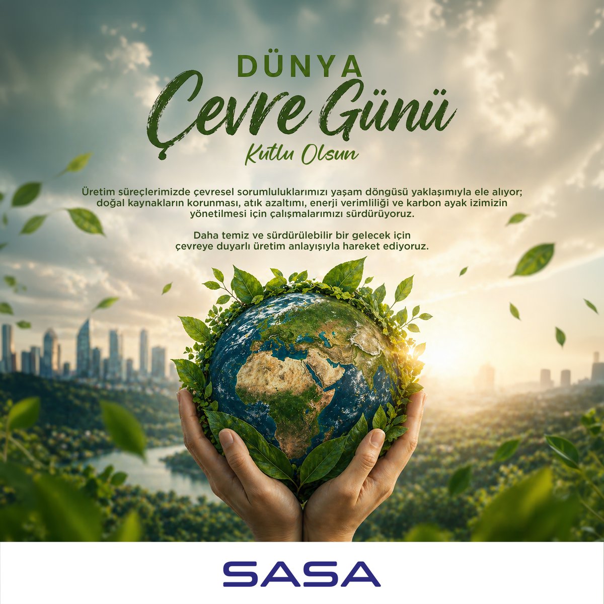 SASApolyesteras's tweet photo. Üretim süreçlerimizde çevresel sorumluluklarımızı yaşam döngüsü yaklaşımıyla ele alıyor; doğal kaynakların korunması, atık azaltımı, enerji verimliliği ve karbon ayak izimizin yönetilmesi için çalışmalarımızı sürdürüyoruz.

Daha temiz ve sürdürülebilir bir gelecek için çevreye duyarlı üretim anlayışıyla hareket ediyoruz. Dünya Çevre Günü kutlu olsun.