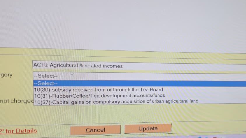 CAHimankSingla's tweet photo. Need guidance and opinion of @IncomeTaxIndia @nsitharaman @nsitharamanoffc and all my respected professional colleagues..

A practical issue has emerged in the AY 2026-27 ITR Utility that deserves attention.

CBDT Circular No. 36/2016 categorically clarifies that compensation received pursuant to an award or agreement under Section 96 of the RFCTLARR Act, 2013 is not taxable under the Income-tax Act, even where no specific exemption provision exists in the Income-tax Act itself. (Photo 2)

This clarification is particularly relevant for compensation received on compulsory acquisition of non-agricultural land, which enjoys exemption by virtue of Section 96 of the RFCTLARR Act and the CBDT Circular. (Photo 2)

However, while reporting exempt income in the latest ITR Utility, taxpayers are required to select a specific category/sub-category. The available options appear to include Section 10(37) for capital gains arising on compulsory acquisition of urban agricultural land, but no corresponding reporting code is available for compensation exempt under Section 96 of the RFCTLARR Act. (Photo 1)

This raises an important compliance question:

✅How should taxpayers report compensation exempt under Section 96 of the RFCTLARR Act in the absence of a dedicated disclosure field or exemption code in the utility?

A suitable clarification or utility update from CBDT would be highly welcome!