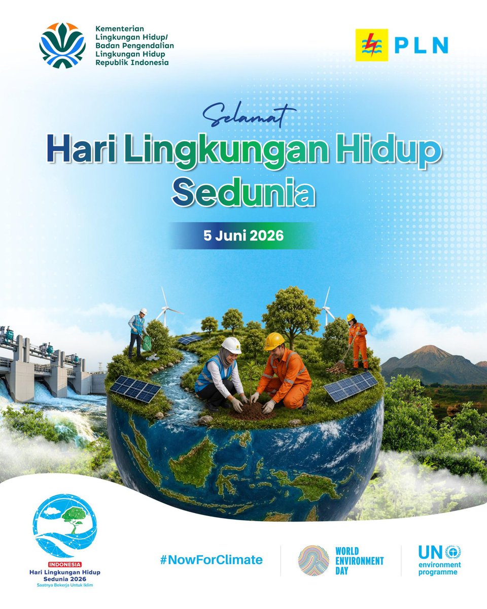 pln_ntb's tweet photo. Hari Lingkungan Hidup menjadi pengingat bahwa menjaga bumi membutuhkan lebih dari sekadar kepedulian, tetapi juga tindakan. Saatnya bekerja untuk iklim dengan menghadirkan perubahan melalui berbagai langkah sederhana yang bermakna dan berkelanjutan. https://t.co/JY87swYF85