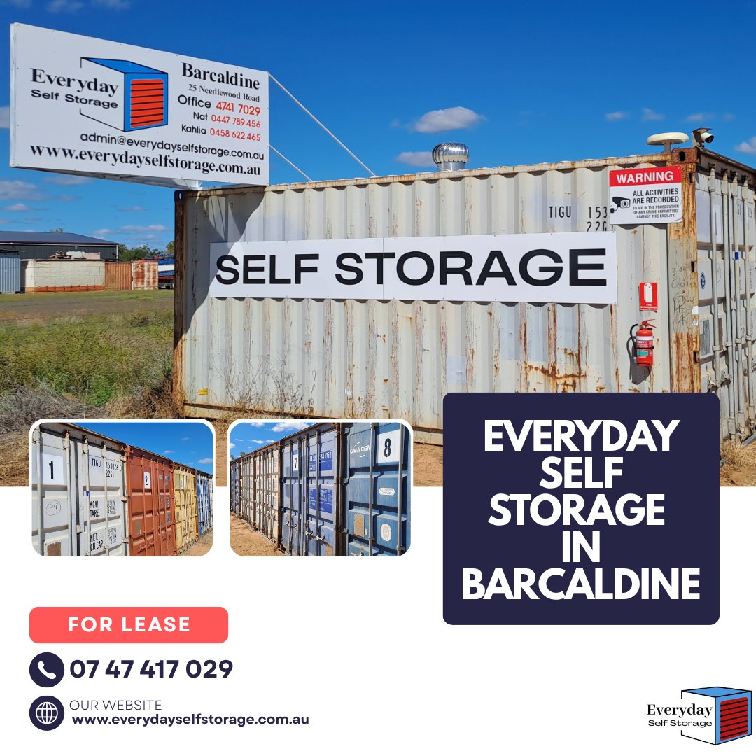 ESStorage2023's tweet photo. 📦Everyday Self Storage in Barcaldine
Room to live, space to grow.
📞 Call us on 07 47 417 029 or send us a PM to reserve your unit today.
🌐 https://t.co/UkTAchdMR1
#storagesolutions #affordablestorage #selfstorage #barcaldine #queensland #storageqld #securestorage https://t.co/bvA6Dp4QeC
