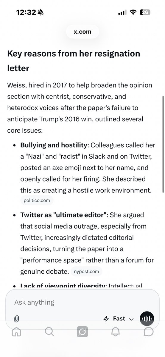 emncaity's tweet photo. @Danphillipsresi She didn't "resign in disgrace," you moron.  She resigned because of a hostile environment.  You people will lie about literally anything and everything.  All that matters to you is partisanship. https://t.co/hsP5dPCRa3