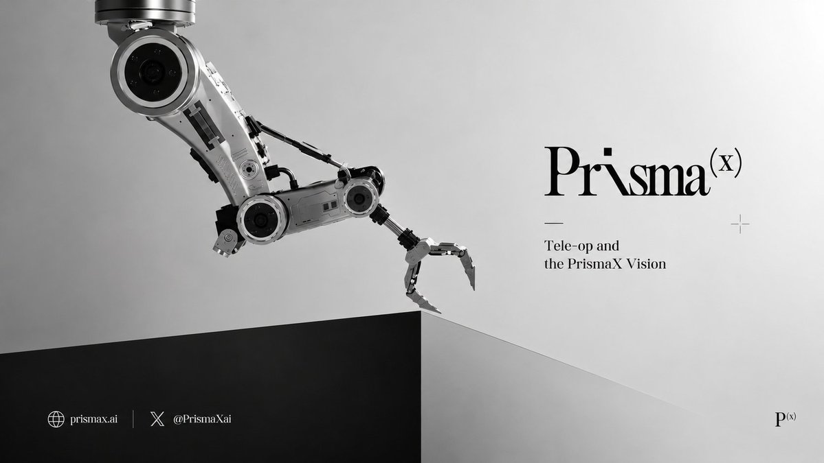 devimve's tweet photo. the robot sees what you see
moves how you move 
learns from every action

tele-op isn't just a feature 
it's how physical AI gets trained at scale - real humans, real tasks, real world data

this is the @PrismaXai vision https://t.co/GYS5d1FAZX