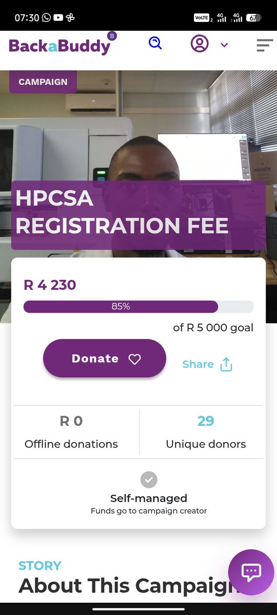 Luyanda_Kazi_'s tweet photo. We are currently sitting at R4230 (85% of the target), thank you so much social media🤯🙏 https://t.co/Oqu4r8GzAj