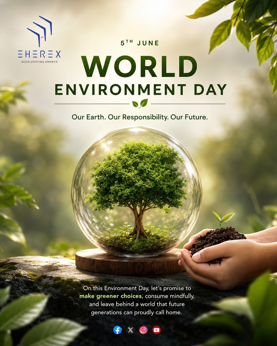Eherex's tweet photo. Every small action counts. By choosing sustainability and environmental responsibility, we can create a cleaner, greener, and healthier future for generations to come.

#WorldEnvironmentDay #GoGreen #Sustainability #EnvironmentalResponsibility #EHerex https://t.co/qgGo3oqM5U
