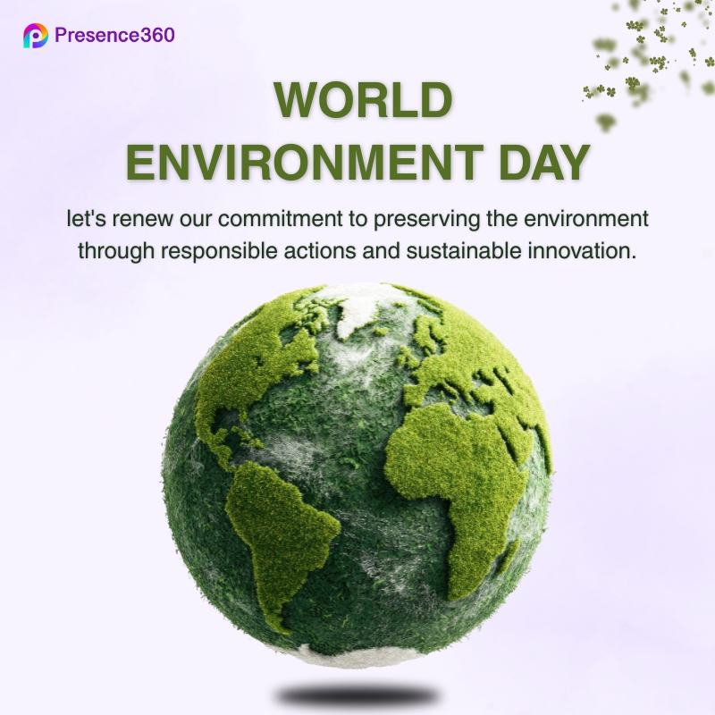 ThePresence360's tweet photo. Presence360 wishes you a day dedicated to protecting and preserving the environment. Together, let's embrace sustainable practices and contribute towards a healthier planet for future generations.

Small Actions Today. A Better World Tomorrow. 

#WorldEnvironmentDay https://t.co/kwMgSp3sMY