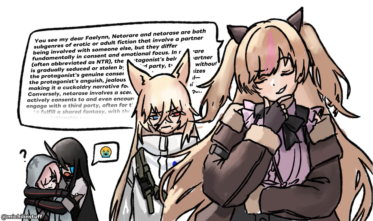 MichilinStuff's tweet photo. Why did she say that
#GirlsFrontline2Exilium 
#ドールズフロントライン2 
#少前2追放 https://t.co/koNeRXv6oE